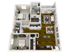 Harmony Floor Plan Harmony Floor Plan at Bacarra Apartments, Raleigh, 27606