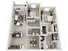Floor plan Floor plan at Glass Creek Apartments, Tennessee, 37122