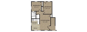 2 Bed 1 Bath