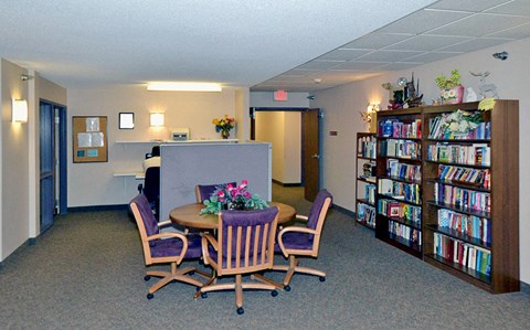 Library Room at Mount Carmel Manor, West St. Paul, MN
