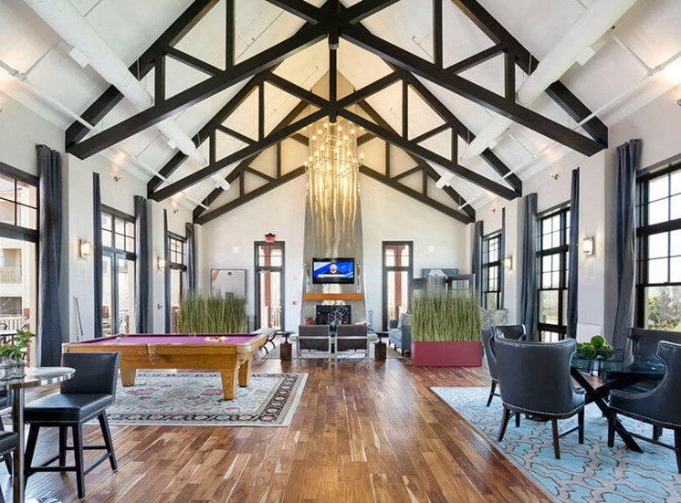 Beautiful clubhouse with billiard table at Westwind Farms Apartments in Ashburn, VA