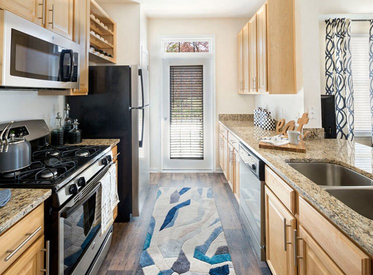 Kitchen area at Westwind Apartments in Ashburn, VA