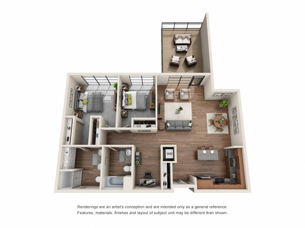 Equinox|2x2 with Den  at Equinox Apartments, Seattle