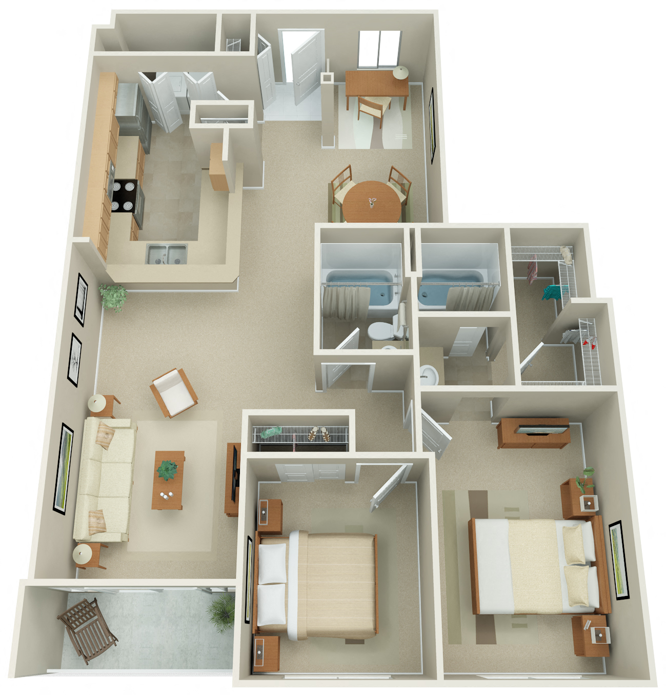 Two Bedroom | Two Bathroom