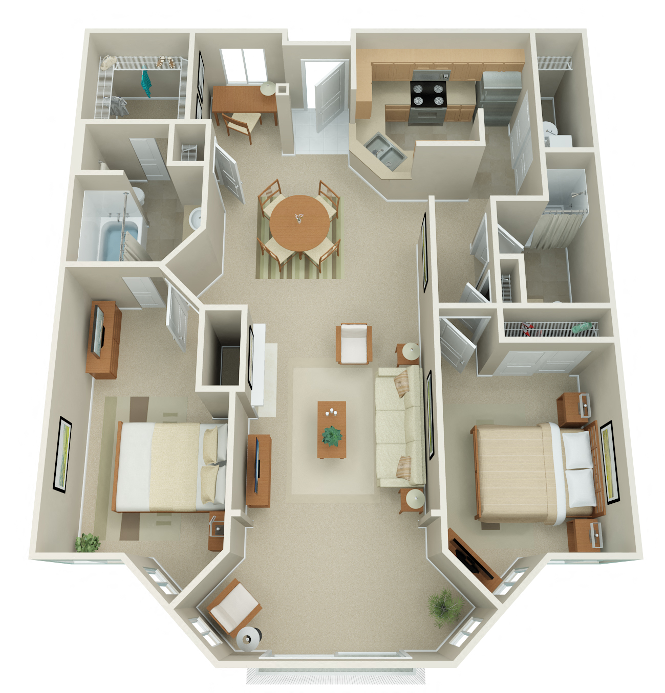 Two Bedroom | Two Bathroom