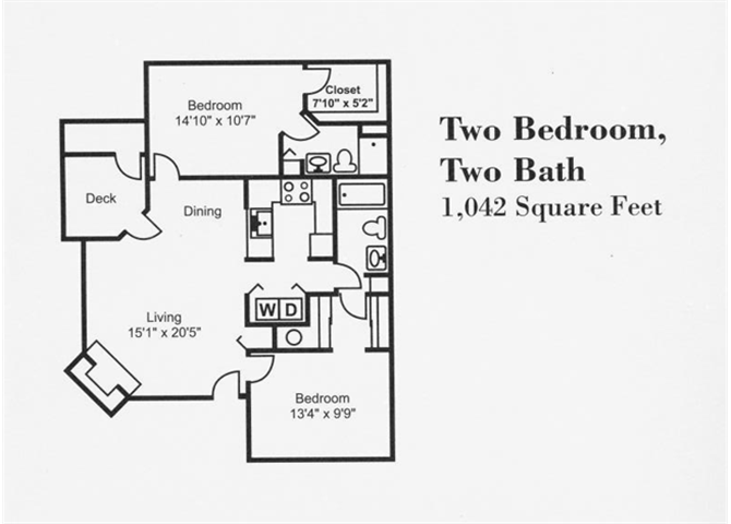 2 Bed 2 Bath