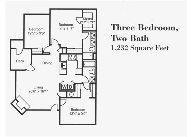 3 Bed 2 Bath