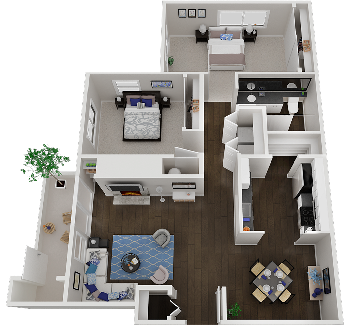 2Bed/1 Bath Whitewater Park Apartments|2Bed/1 Bath