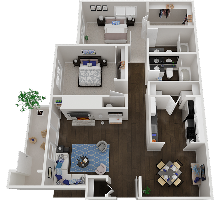 2Bed/2 Bath Whitewater Park Apartments|2Bed/2 Bath