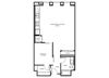 1 B2 - 1 Bedroom 1 Bath Floor Plan Layout - 838 Square Feet
