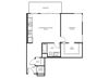 1 D3 - 1 Bedroom 1 Bath Floor Plan Layout - 791 Square Feet