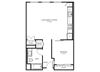 1 E3B - 1 Bedroom 1 Bath Floor Plan Layout - 716 Square Feet