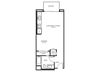 Studio A2 - 0 Bedroom 1 Bath Floor Plan Layout - 488 Square Feet