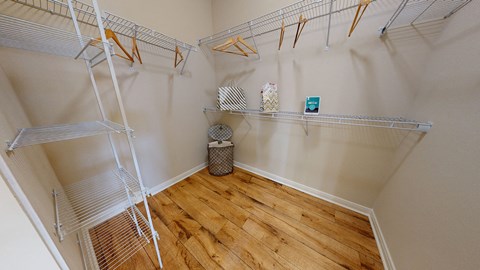 a spacious walk in closet in the second bedroom