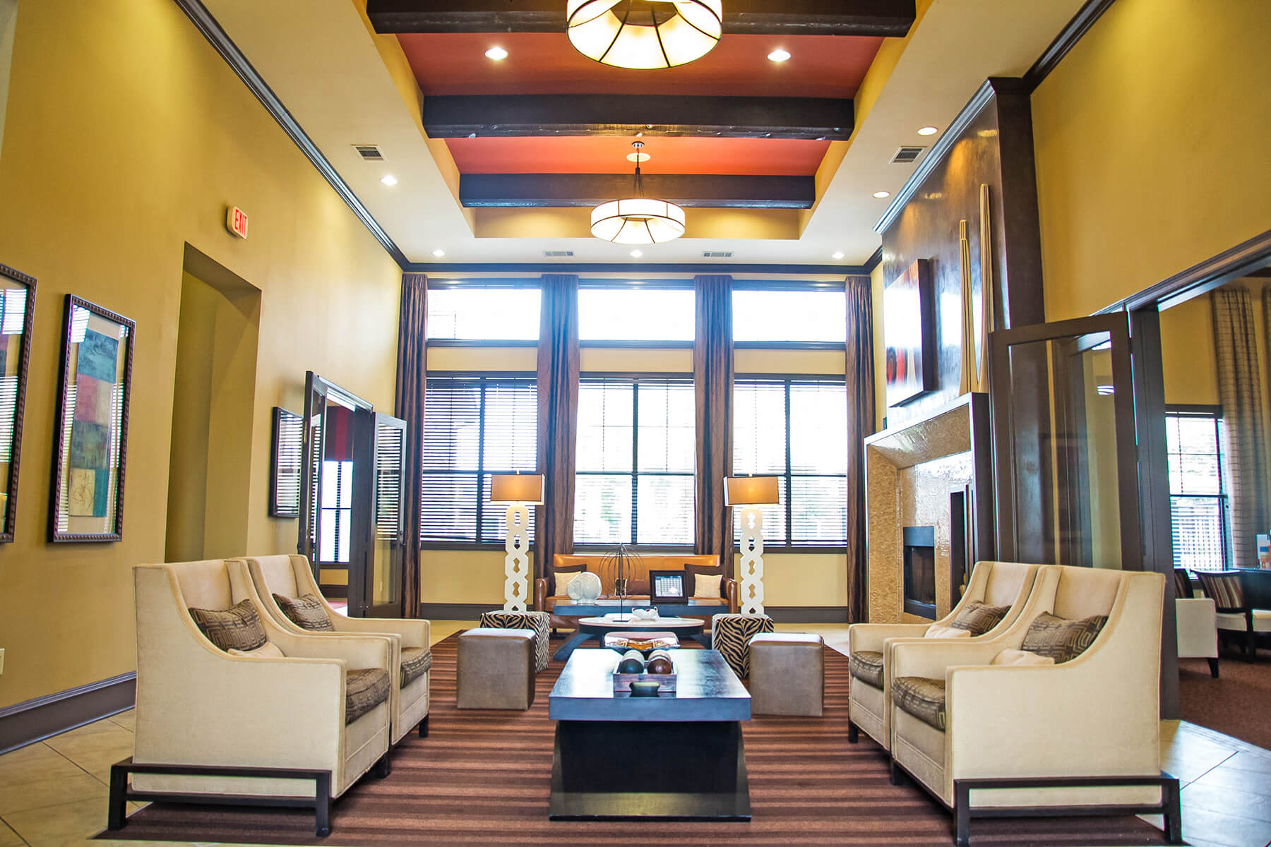 Lobby at Lakeland Estates Apartments in Stafford TX