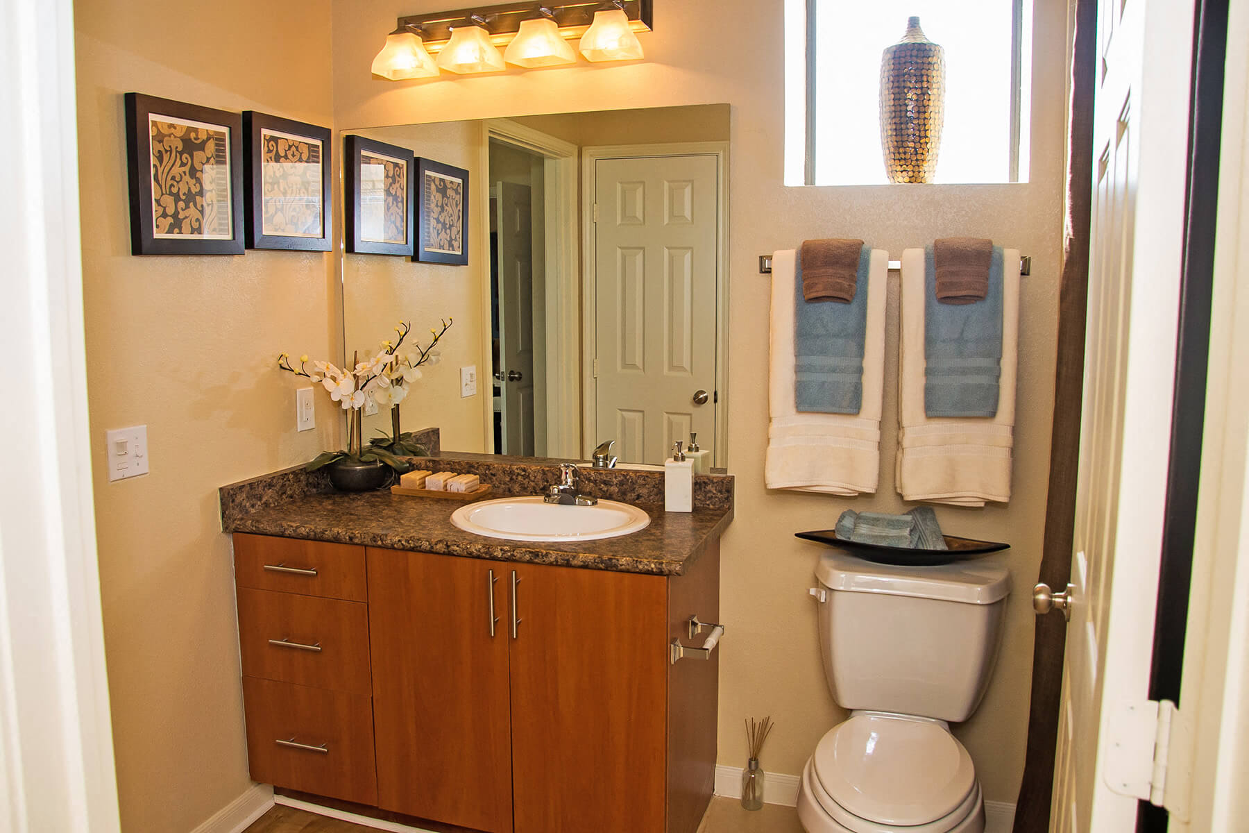 Model Bathroom at Lakeland Estates Apartments in Stafford TX
