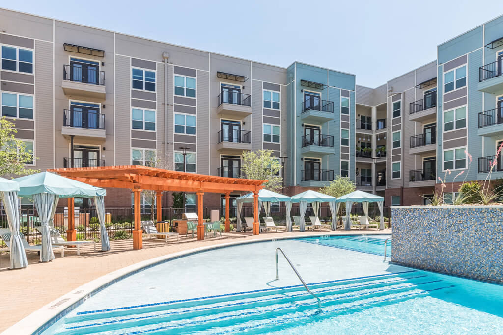 pool view at Inwood Apartments in Dallas, TX