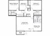 Three bedroom two bathroom C1 floorplan at The Stratton Apartments in San Diego, CA