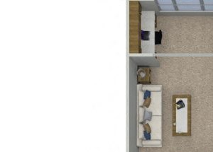 A1S 1 bedroom 1 bathroom floorplan at Talia Apartments in Marlborough, MA