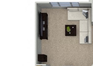 A3D 1 bedroom 1 bathroom floorplan at Talia Apartments in Marlborough, MA