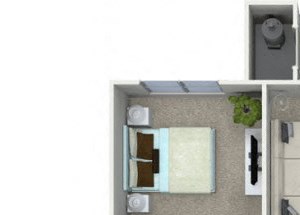 B1 2 bedroom 2 bathroom floorplan at Talia Apartments in Marlborough, MA
