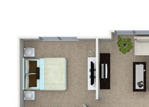 2 bedroom 2 bathroom B3SA floorplan at Talia Apartments in Marlborough, MA
