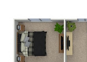3 bedroom 2 bathroom C1A floorplan at Talia Apartments in Marlborough, MA