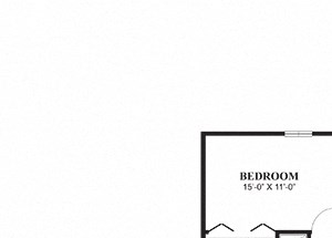 Two bedroom one and a half bathroom Blackstone floorplan at University Heights Apartments in Providence, RI