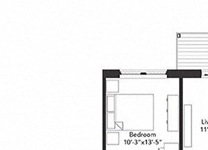 Two bedroom two bathroom B2 floorplan at 7001 Arlington in Bethesda, MD