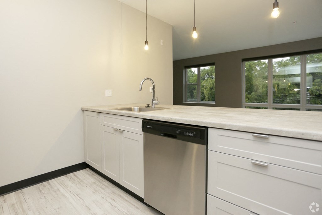 the kitchen is clean and ready for us to use