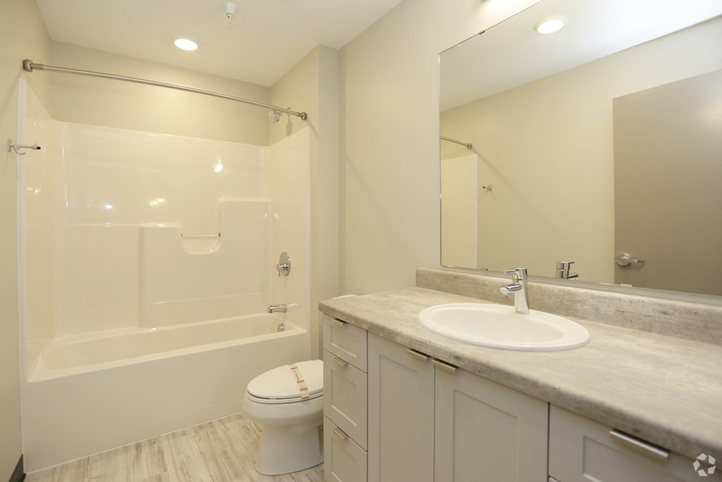 a bathroom with a sink toilet and a shower