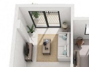 3d 1 bedroom floor plan | District West Gables Apartments in West Miami, Florida