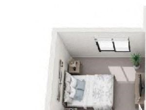 3D 1 bedroom floor plan | District West Gables Apartments in West Miami, Florida