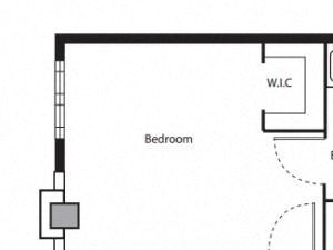 1 bedroom floor plan | District West Gables Apartments in West Miami, Florida