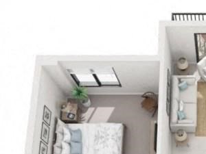 3d 2 bedroom floor plan | District West Gables Apartments in West Miami, Florida