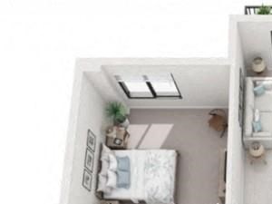 3d 2 bedroom floor plan | District West Gables Apartments in West Miami, Florida