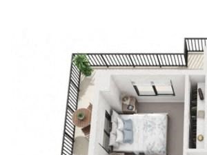 3d 2 bedroom floor plan | District West Gables Apartments in West Miami, Florida