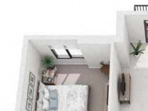 3d 2 bedroom floor plan | District West Gables Apartments in West Miami, Florida