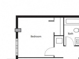 2 bedroom floor plan | District West Gables Apartments in West Miami, Florida