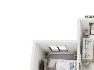 3d 2 bedroom floor plan | District West Gables Apartments in West Miami, Florida