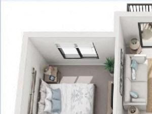 3d 2 bedroom floor plan | District West Gables Apartments in West Miami, Florida