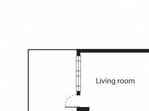 1 bedroom floor plan | District West Gables Apartments in West Miami, Florida