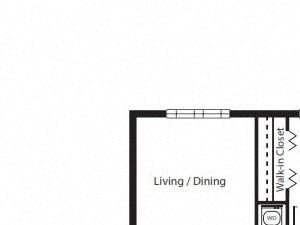 2 bedroom floor plan | District West Gables Apartments in West Miami, Florida