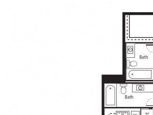 2 bedroom floor plan | District West Gables Apartments in West Miami, Florida