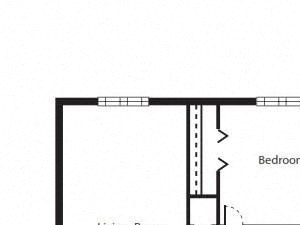 2 bedroom floor plan | District West Gables Apartments in West Miami, Florida