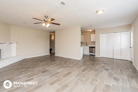 the living room and kitchen are spacious and ready for you to use