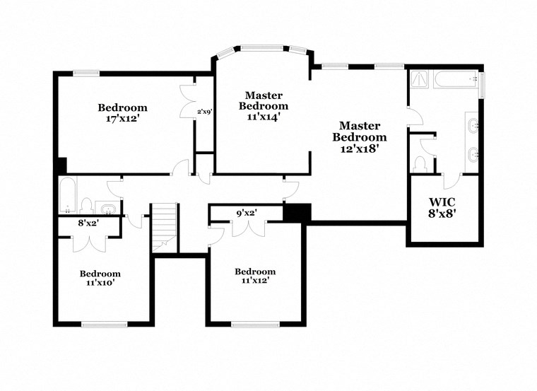 a floor plan of a house with two floors and a garage