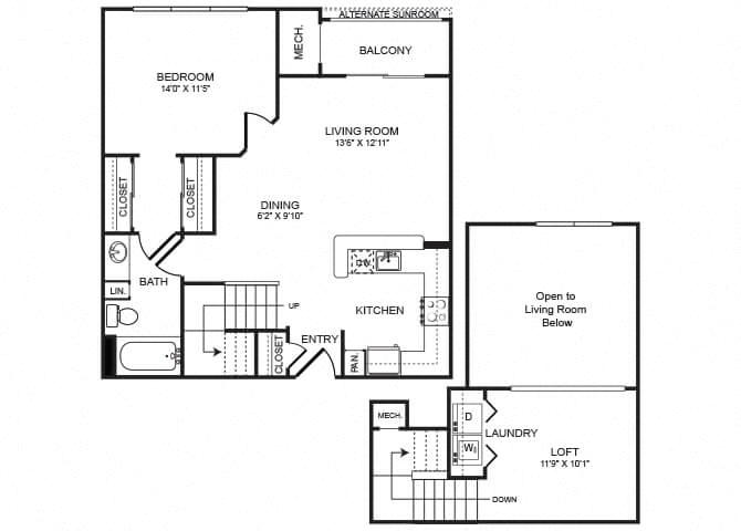 A2L floor plan at The Montgomery