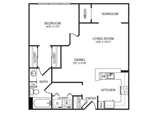 A2S floor plan at The Montgomery
