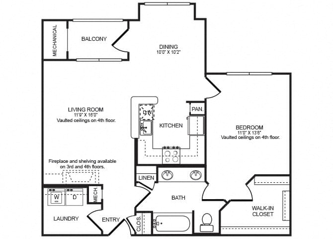 A3 floor plan at The Montgomery